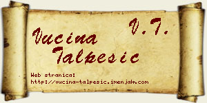 Vucina Talpešić vizit kartica